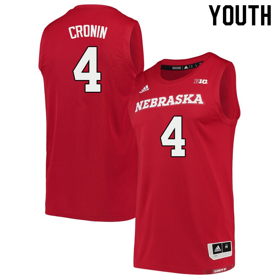 Youth #4 Jackson Cronin Nebraska Cornhuskers College Basketball Jerseys Sale-Scarlet - Click Image to Close